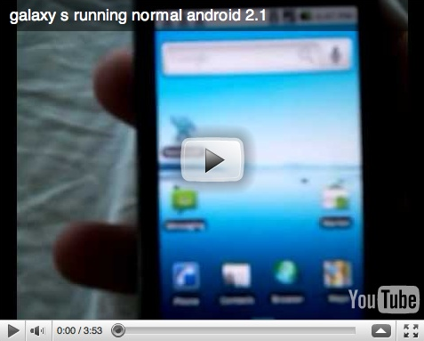 Coming Soon: Stock Android 2.1 For Samsung Galaxy S