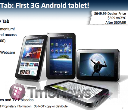 T-Mobile To Launch Samsung Galaxy Tab For $399 On Contract/$649 Off ...