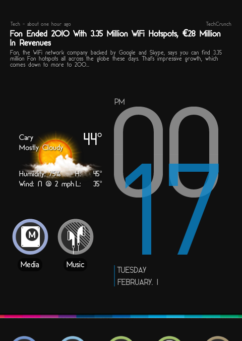The Beautiful Cowon D3 Clock Widget Now Available For Download