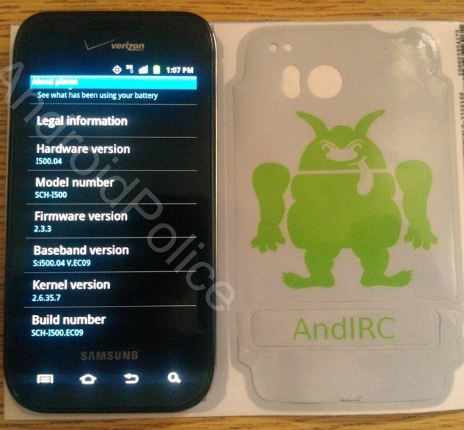 Official Android 2.3.3 (Gingerbread) Build Leaked For Samsung Fascinate ...