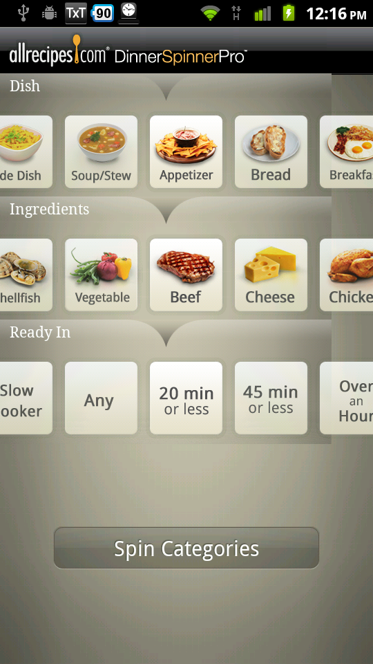 [Review] Dinner Spinner Brings The Feast To Android: Let The Food Porn ...