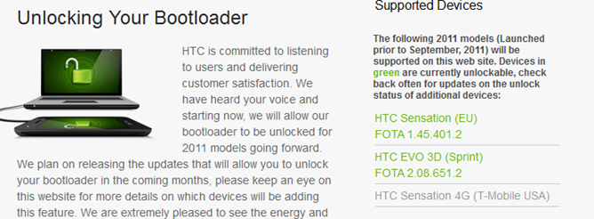 HTC Bootloader Unlock Portal Updated, Now Includes The EVO 3D