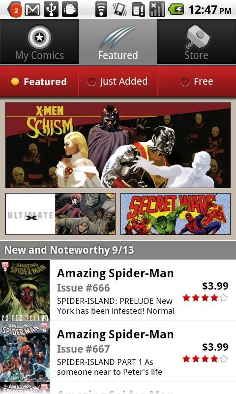 Marvel Drops Official App In The Android Market, Makes Buying Comics ...