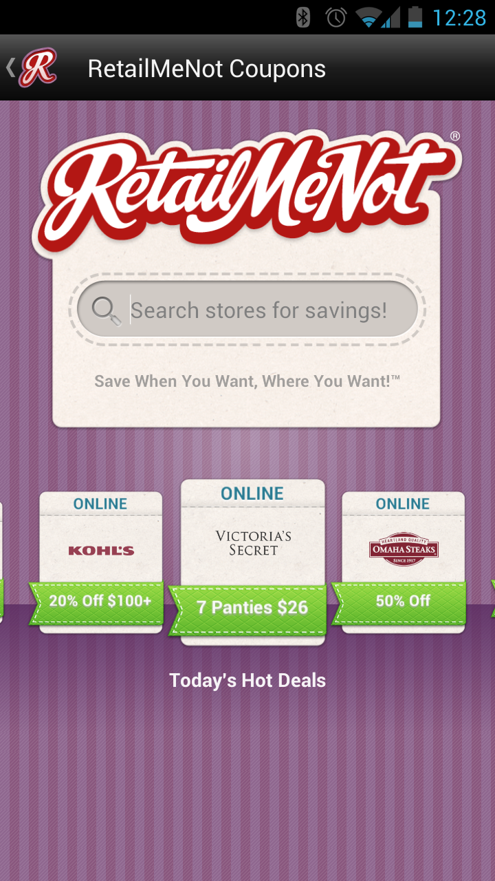 Official RetailMeNot Coupons App Hits The Play Store – Search (And Use ...