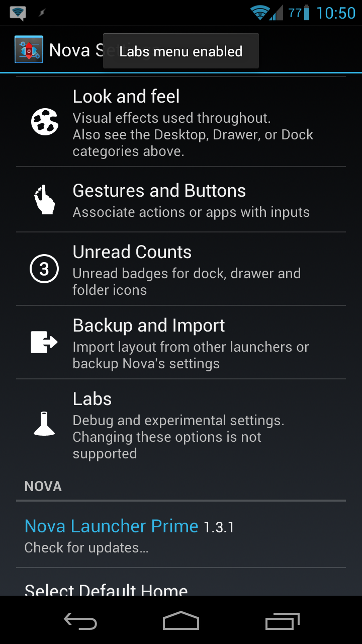 Tip: Access The Secret 'Labs' Menu In Nova Launcher For Even More ...