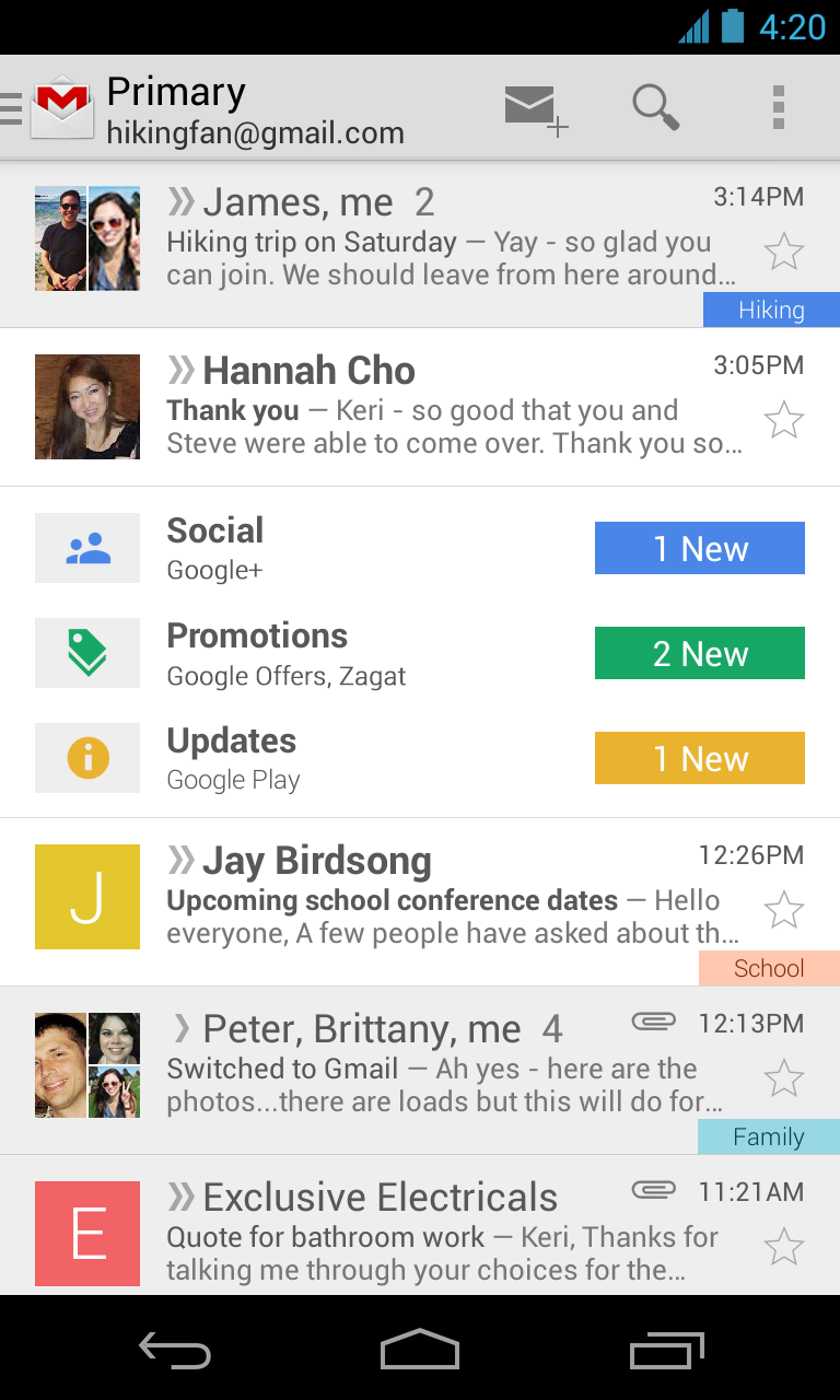 Google Begins Wide Rollout Of Refreshed Gmail App (v4.5) - Slideout ...