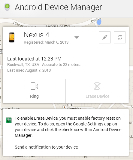 Android Device Manager Is Now Live, Track And Ring Any Of Your Android ...