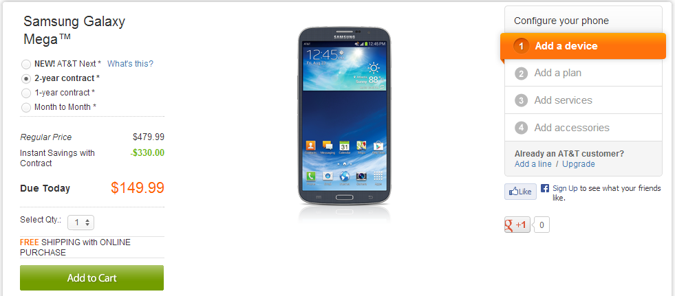 Make Room: Samsung Galaxy Mega 6.3 Drops Into AT&T's Lineup For $149.99