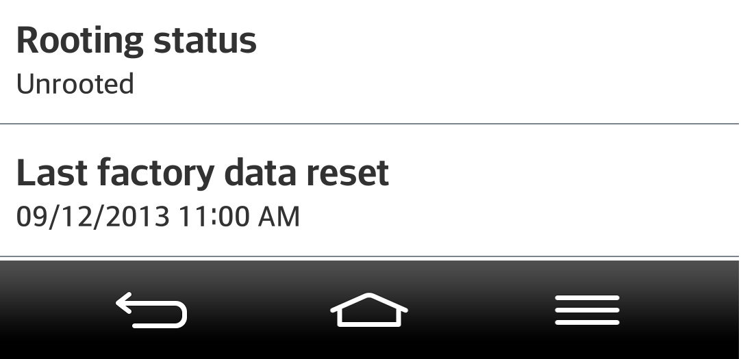 The Verizon G2 Is Configured To Show Root Status In The About Phone ...