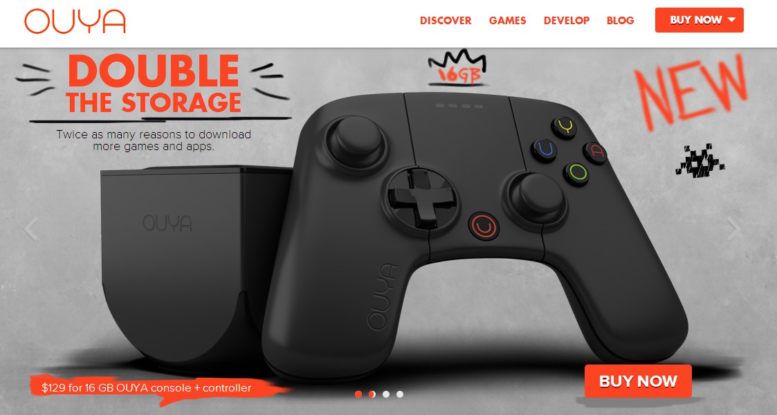 New Black Version Of Ouya Doubles The Storage, Tweaks The Controller ...