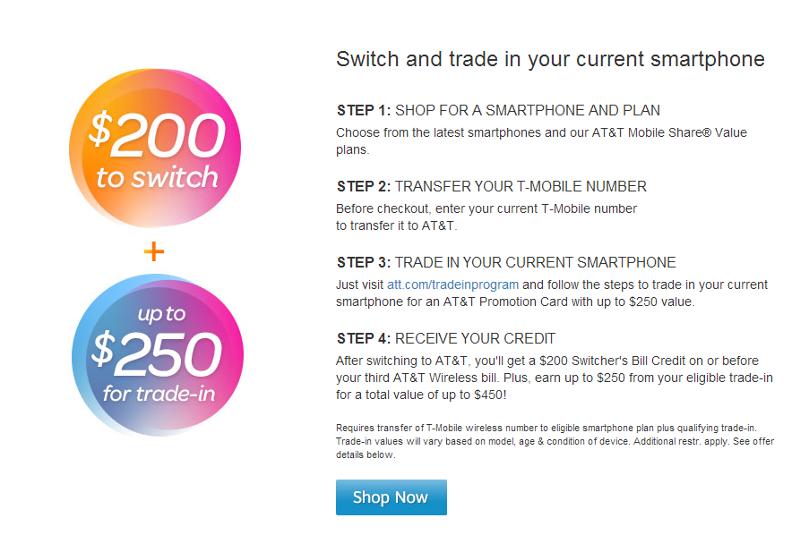 AT&T Seeks To Entice T-Mobile Customers By Offering Up To $450 For ...