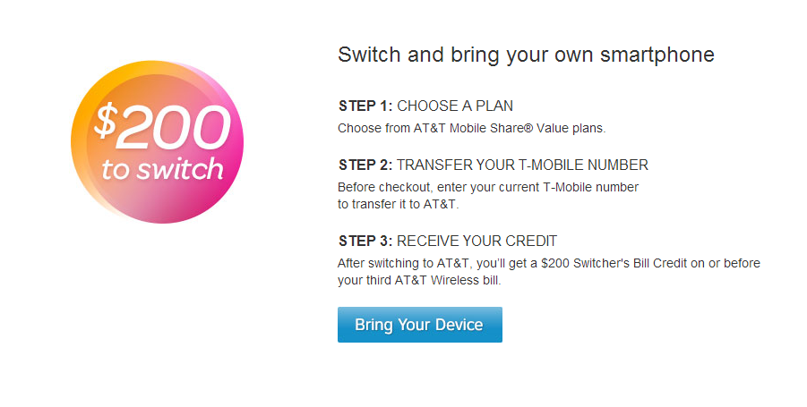AT&T Seeks To Entice T-Mobile Customers By Offering Up To $450 For ...