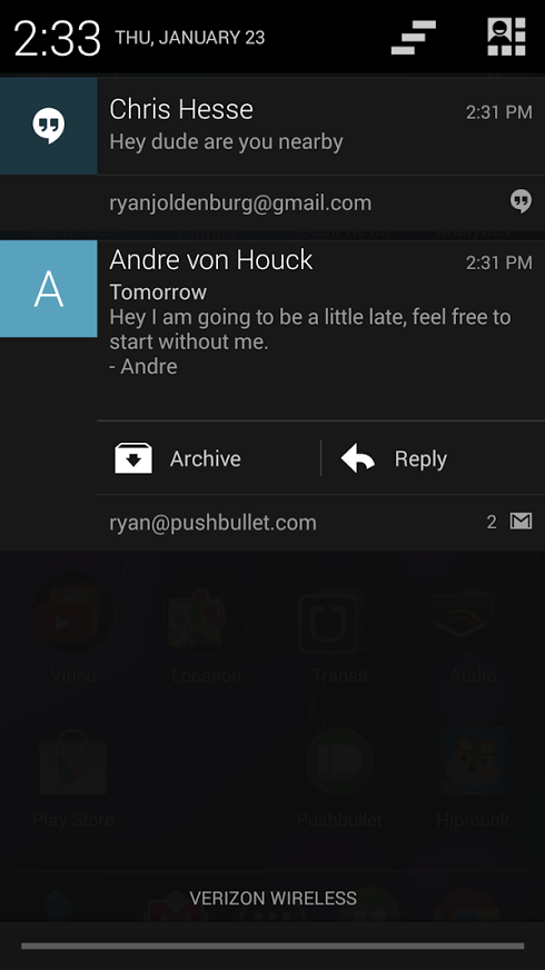 Pushbullet 13.2 Fully Syncs Desktop Chrome's Notification Center With ...