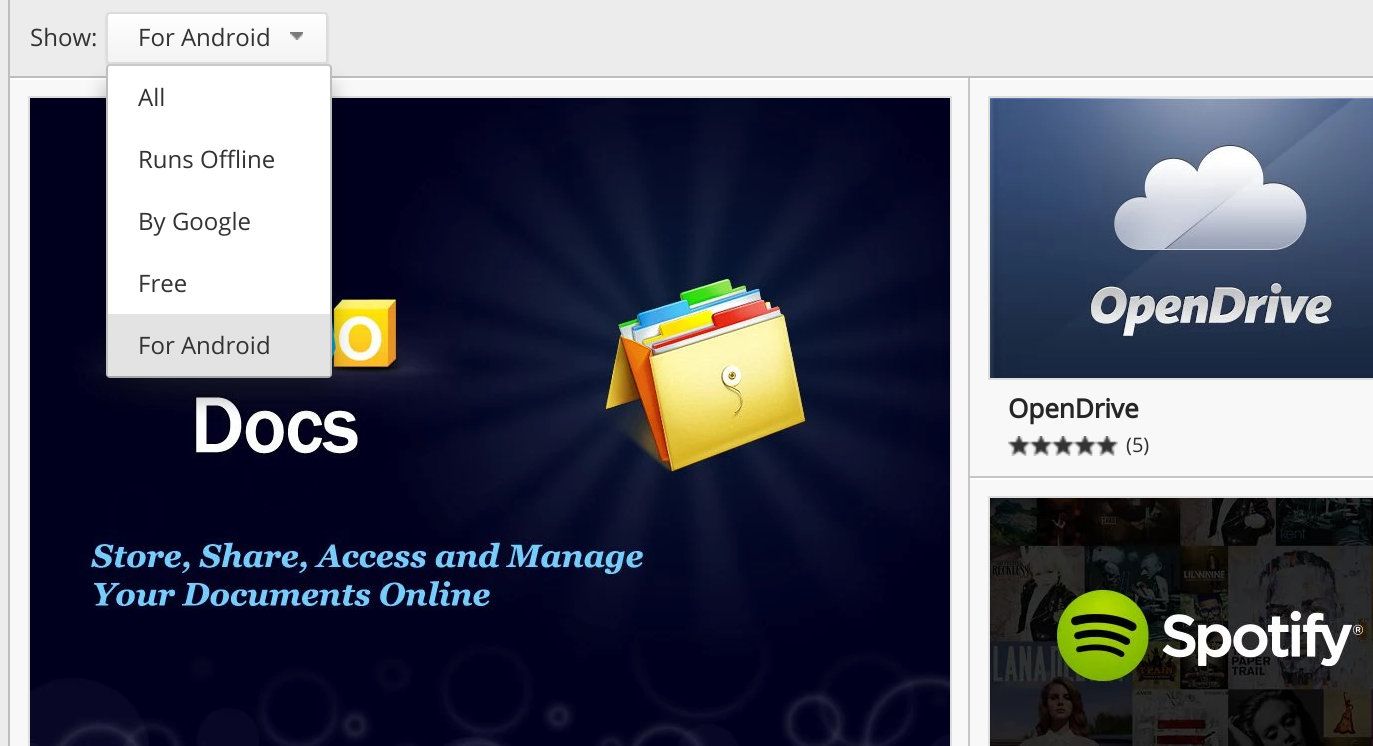 Chrome Web Store Gets New 'Available For Android' Filter And Label For ...