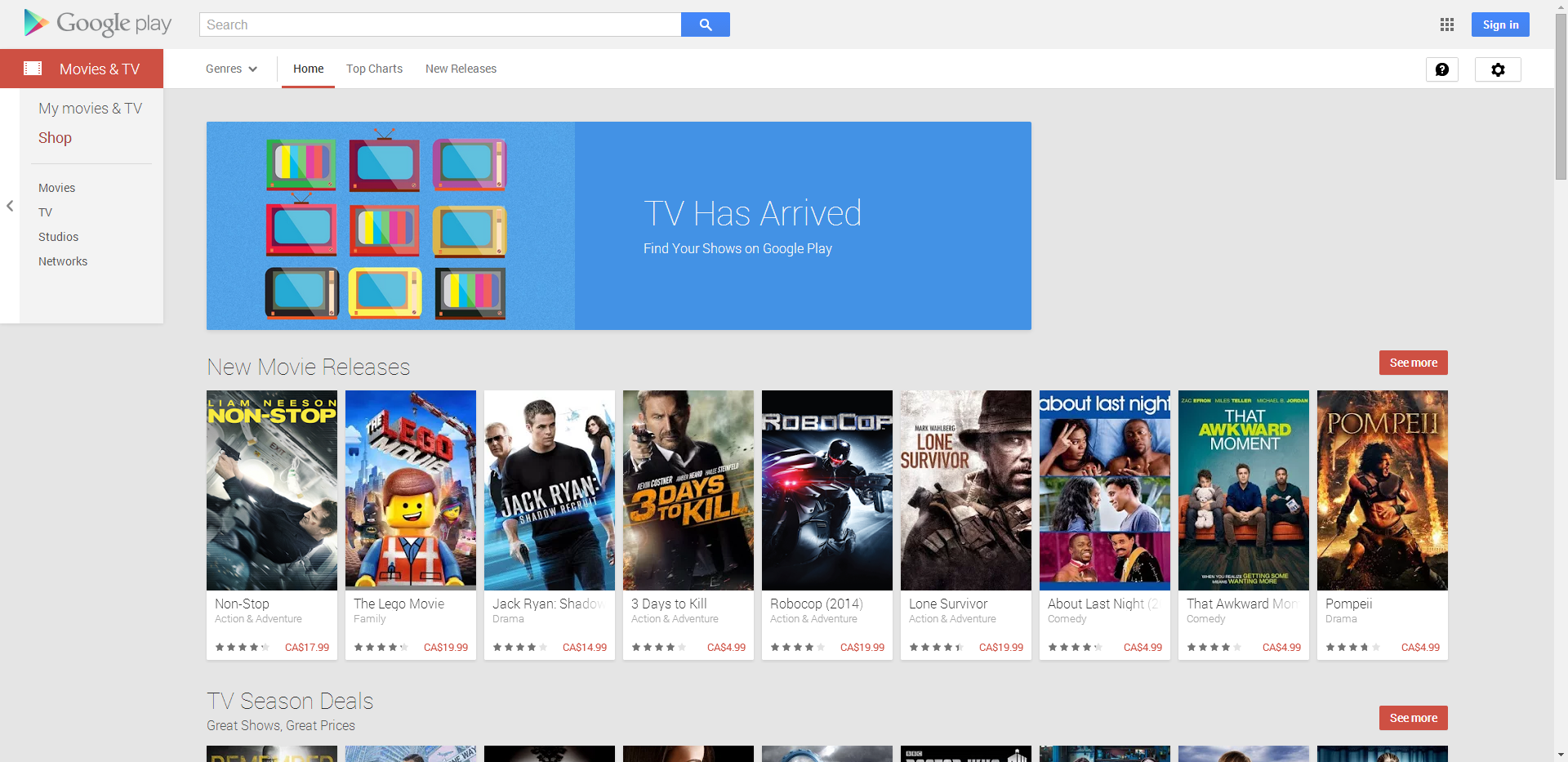TV Shows Are Finally Available On The Google Play Store In Canada
