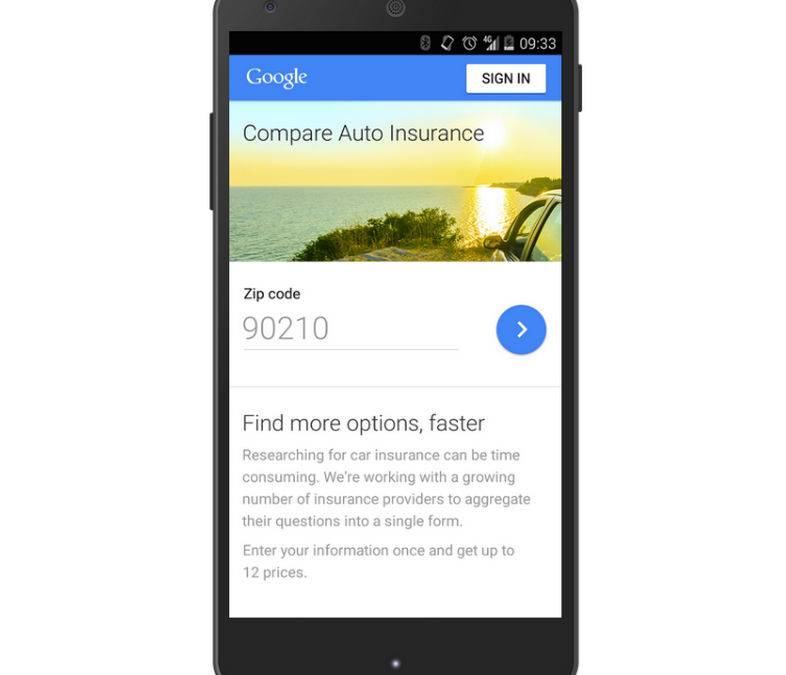 Google Launches Tool For Comparing Car Insurance Providers, California ...