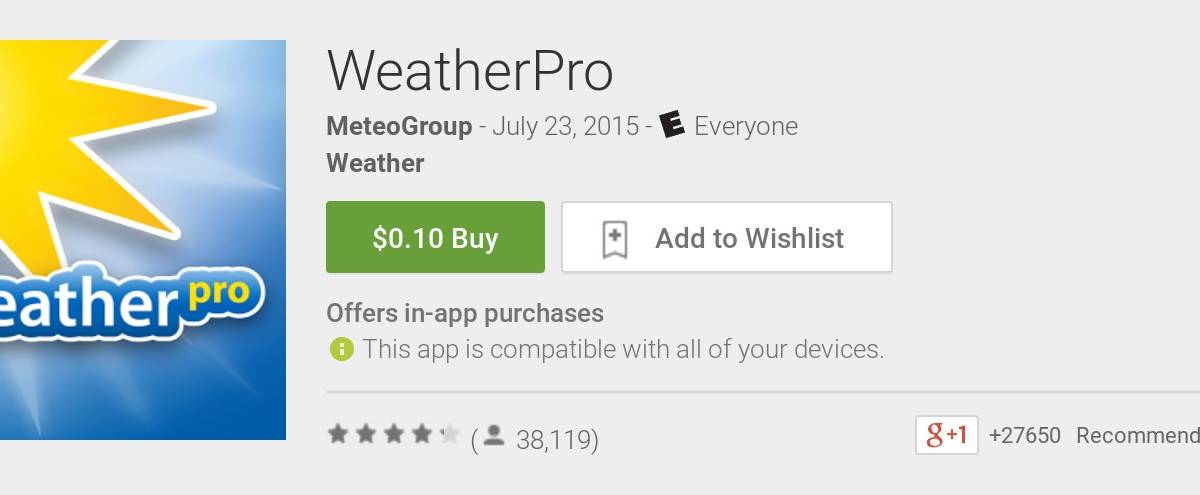 Download WeatherPro App From The Play Store With Widget And Live ...