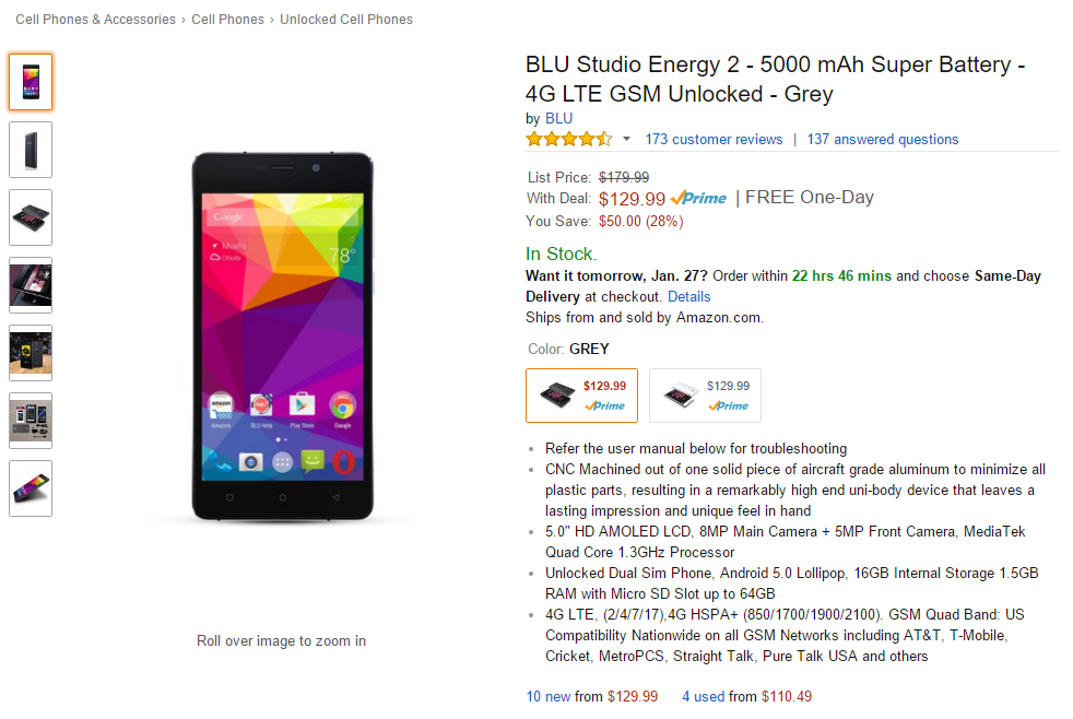 [Update: Deal Is Back] BLU Studio Energy 2, With A 5000mAh Battery, Is ...