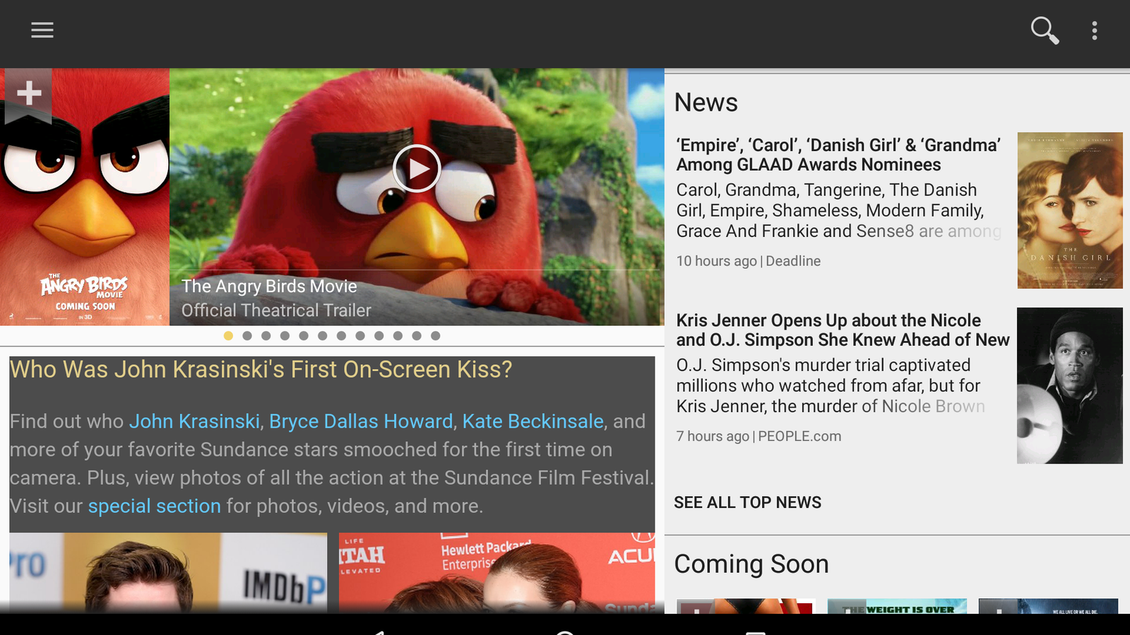 IMDb Android App Gets Material Design Updates To Action Bar, Navigation ...