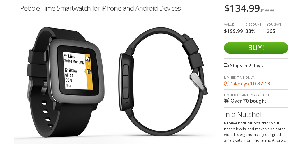 [Deal Alert] Pebble Time On Sale At Groupon, And You Can Get An Extra ...