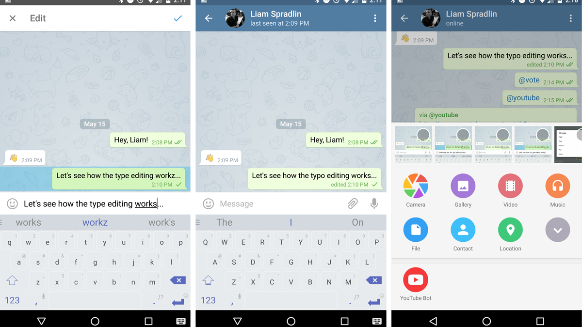 Telegram v3.9.0 Adds Message Editing, Member Mentions, People List, And ...