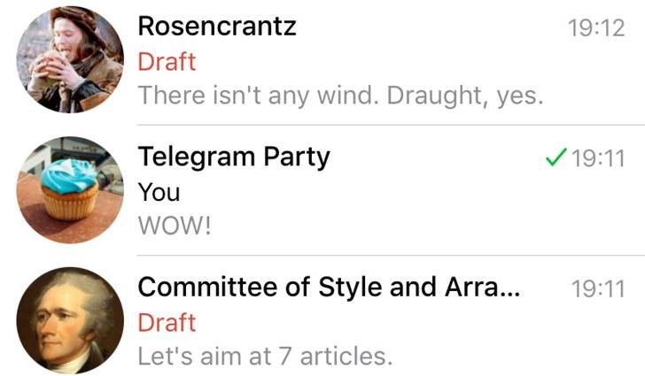 Telegram 3.10 introduces message drafts, a new video player, unread ...