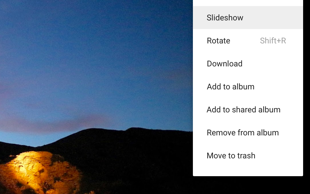 Google Photos now lets you view images as a slideshow