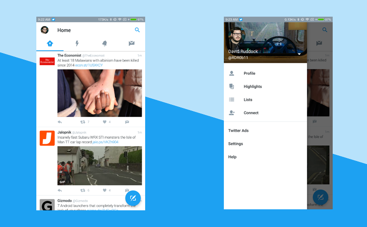 Twitter Android User Interface Twitter's New Android UI Launches Today For Everybody