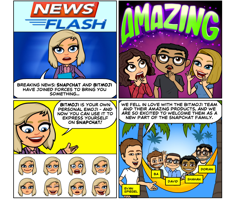 You can now use Bitmoji on Snapchat