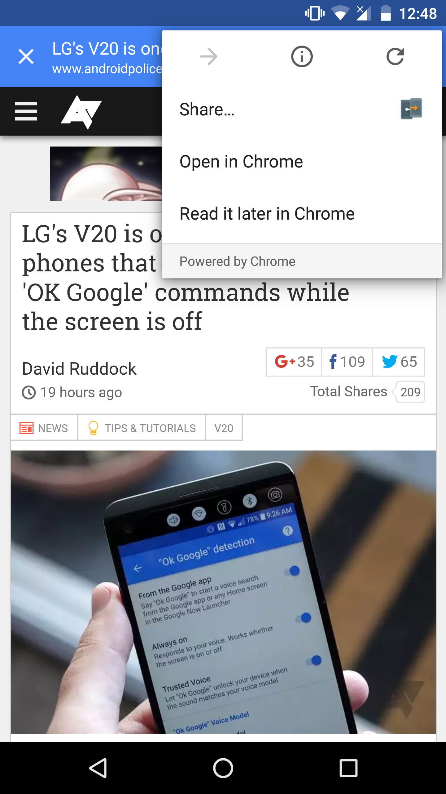 Chrome Dev and Beta add a Read it later/Keep tab feature to Custom Tabs