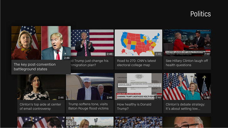 CNNgo delivers bite-sized news video to Android TV, no cable login needed