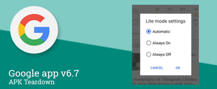 Google App 6.7.13 beta readies Lite Mode for data-constrained regions ...