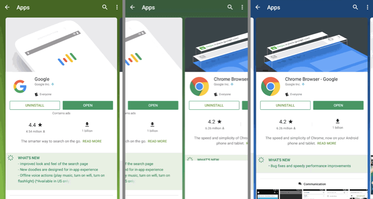Play Store has new layout and transitions for search results, may be ...