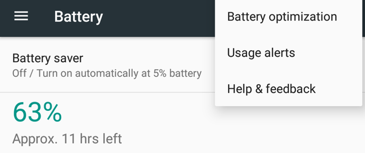 The newest Android 7.1.2 beta brought a new battery usage alerts list ...