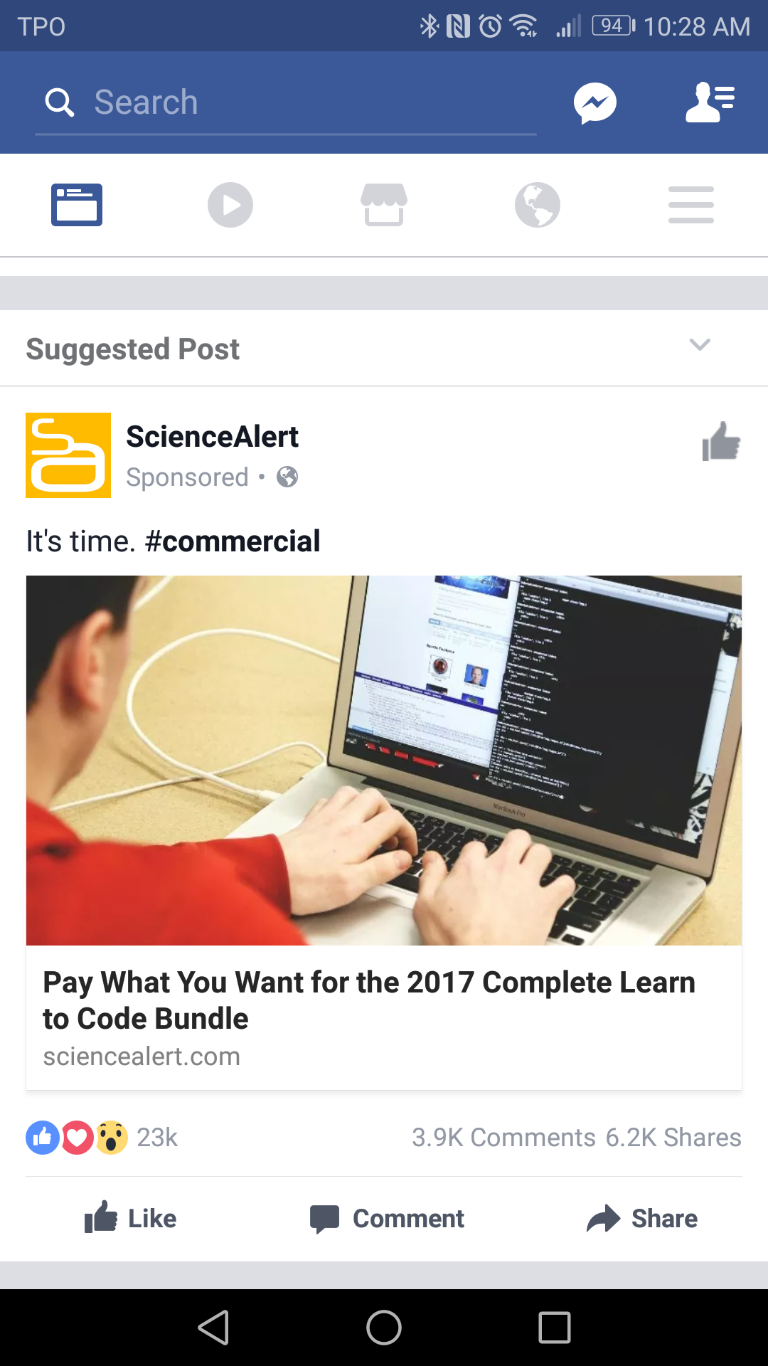 Facebook is testing new buttons and an option to cache some videos for ...
