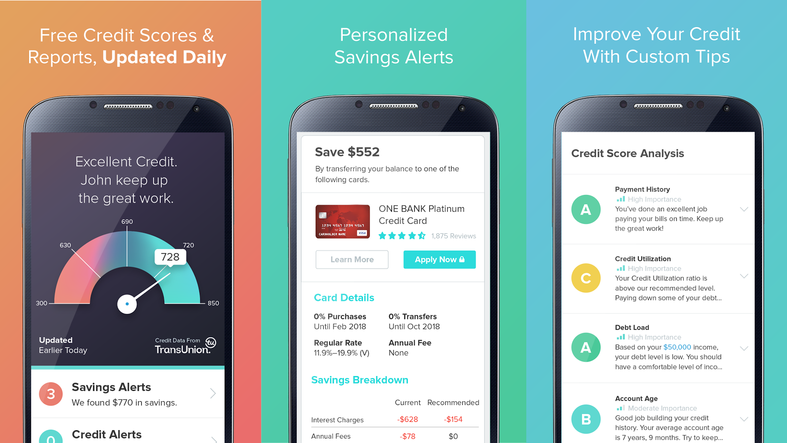 WalletHub is the newest free credit score Android app that brings a lot