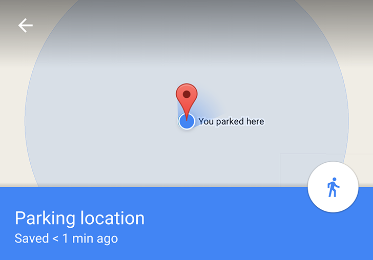 Google Map's parking spot feature