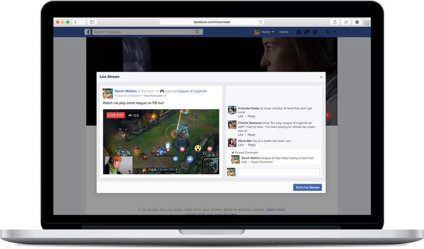 Facebook expands live streaming to desktop site, streaming software now ...