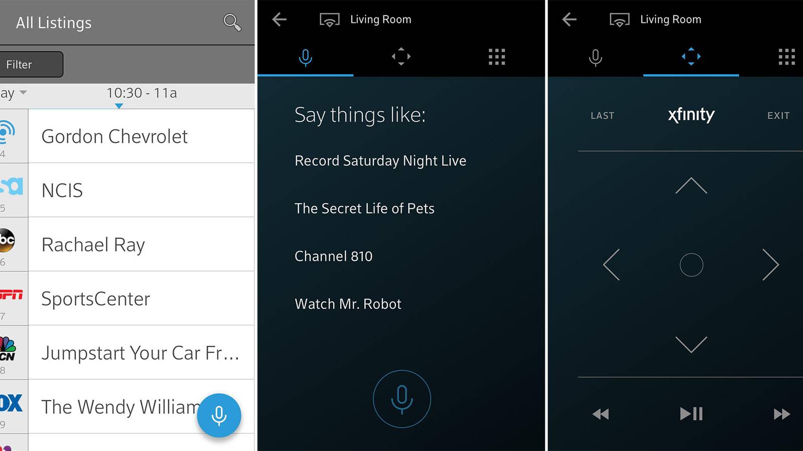 Comcast adds D-pad and voice control to Xfinity TV Remote app