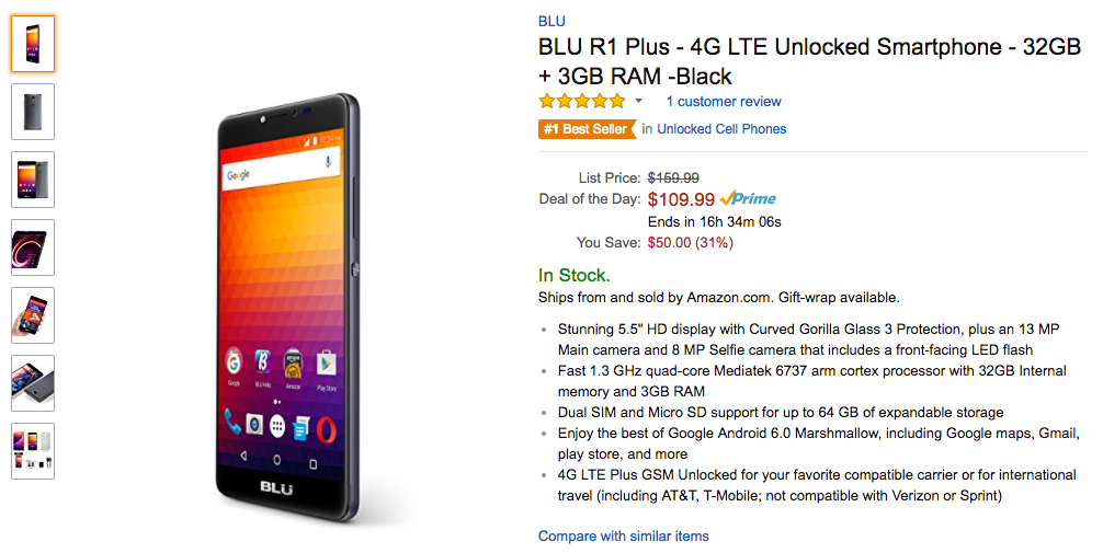 [Deal Alert] Get the new BLU R1 Plus for just $109.99 ($50 off) as part ...