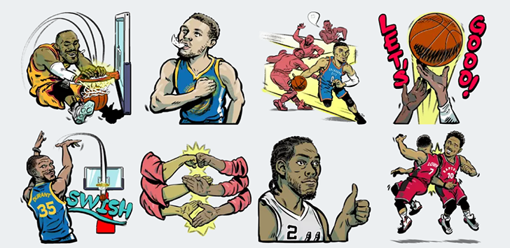 Allo has a new sticker pack for the NBA playoffs