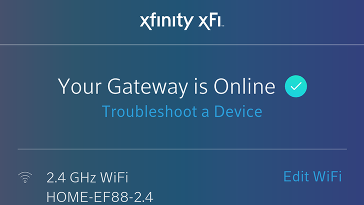 Comcast Gui Comcast's new Xfinity xFi app gives you more control over your home network