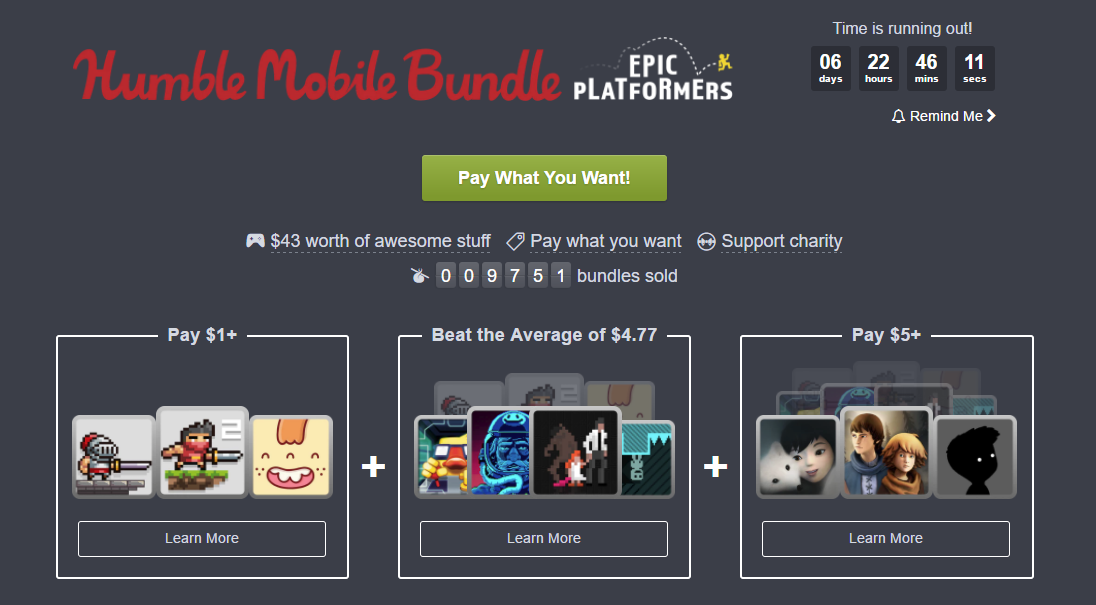 [Update: Winners] Humble Mobile Platformers Bundle updated with more ...