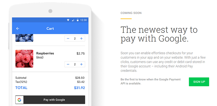 Google is working on a new payment API for the web and mobile