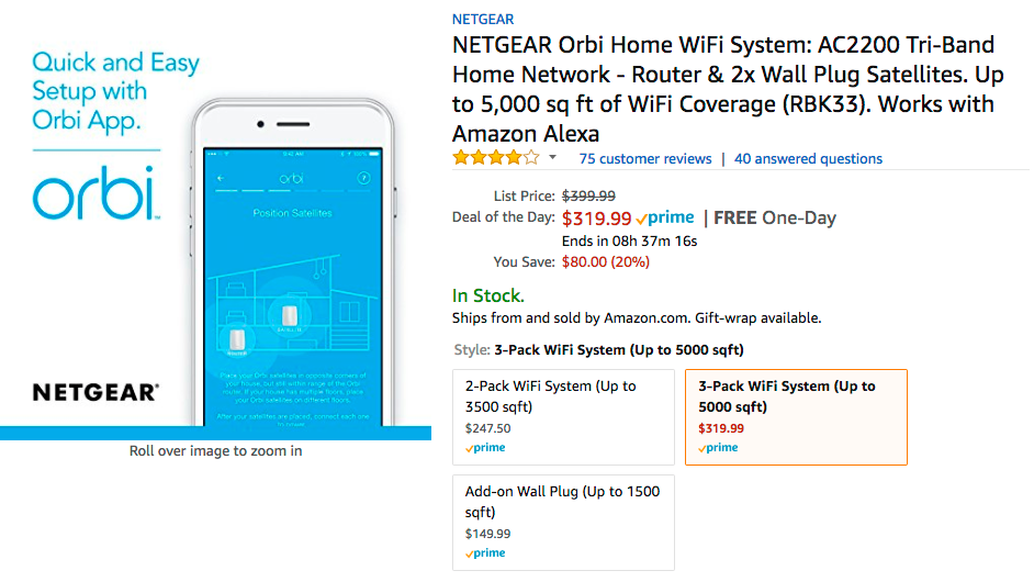 [Deal Alert] NETGEAR's Orbi RBK33 AC2200 home 3-pack WiFi system is ...