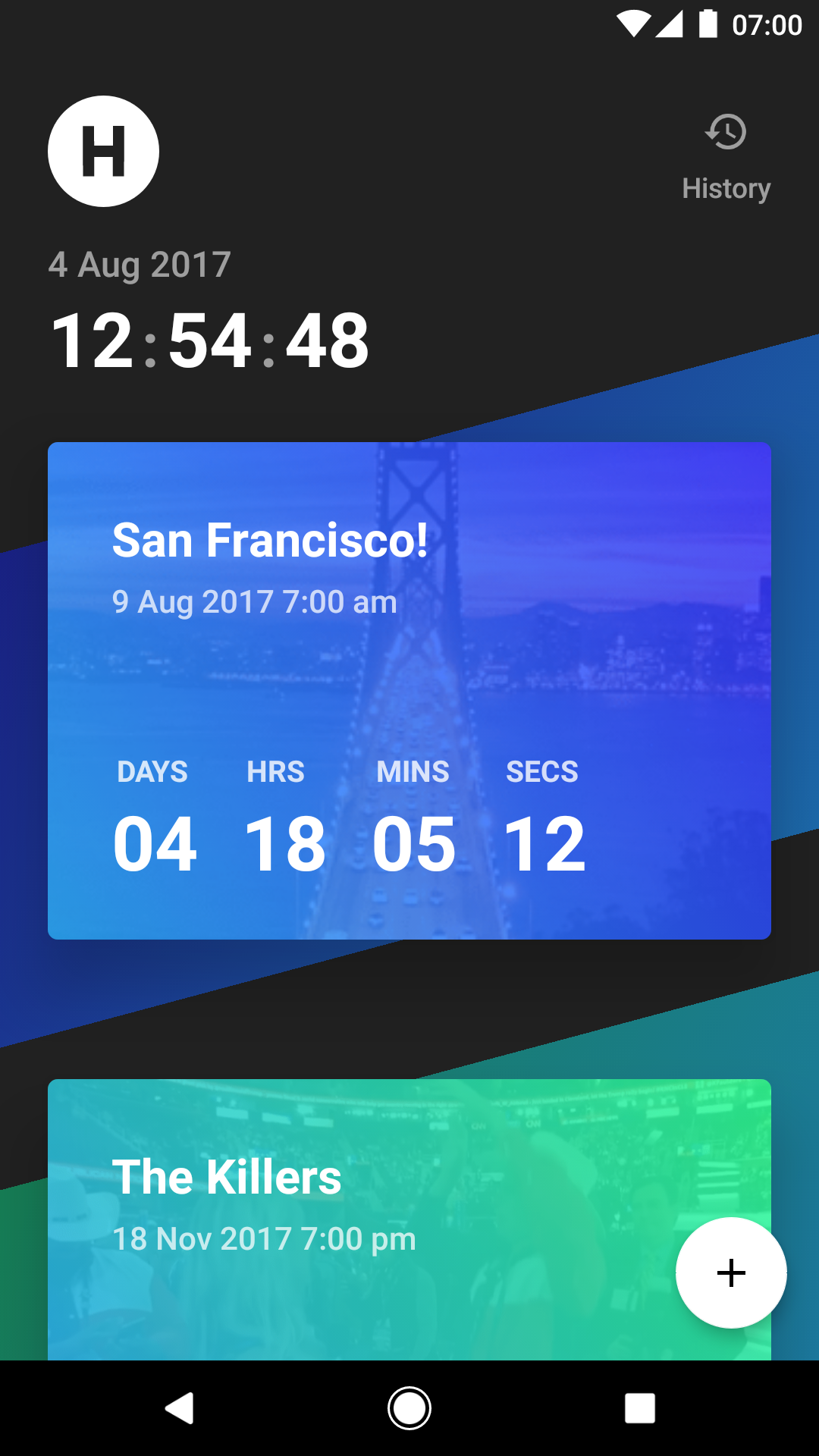 Sam Ruston's new app Hurry is a beautiful countdown timer for events