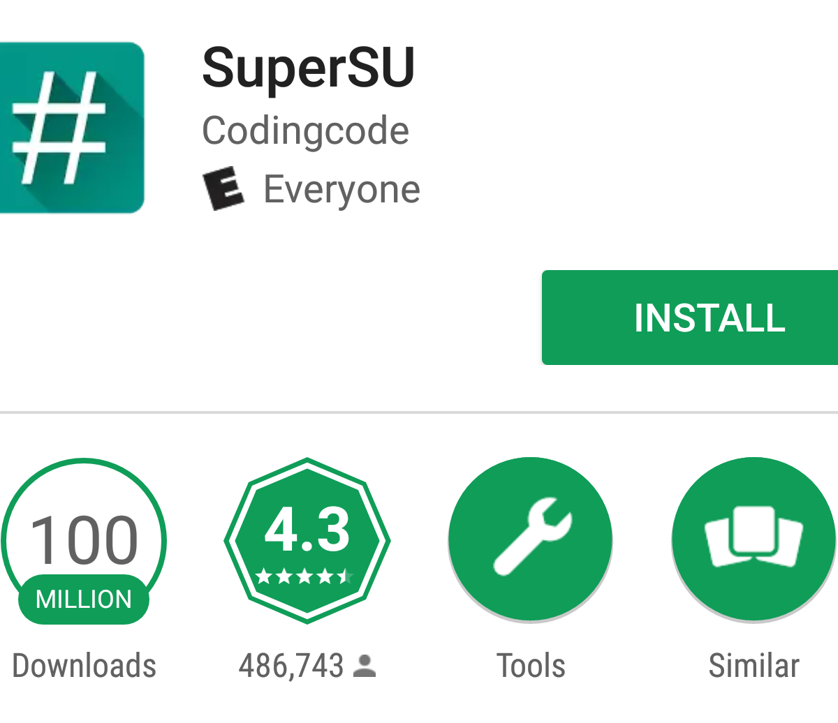 SuperSU has been removed from the Play Store, image size:1200x1036