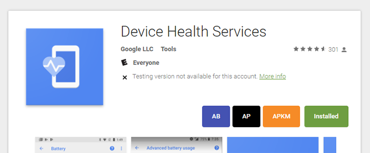 Google uploads its Device Health Services system app to the Play Store