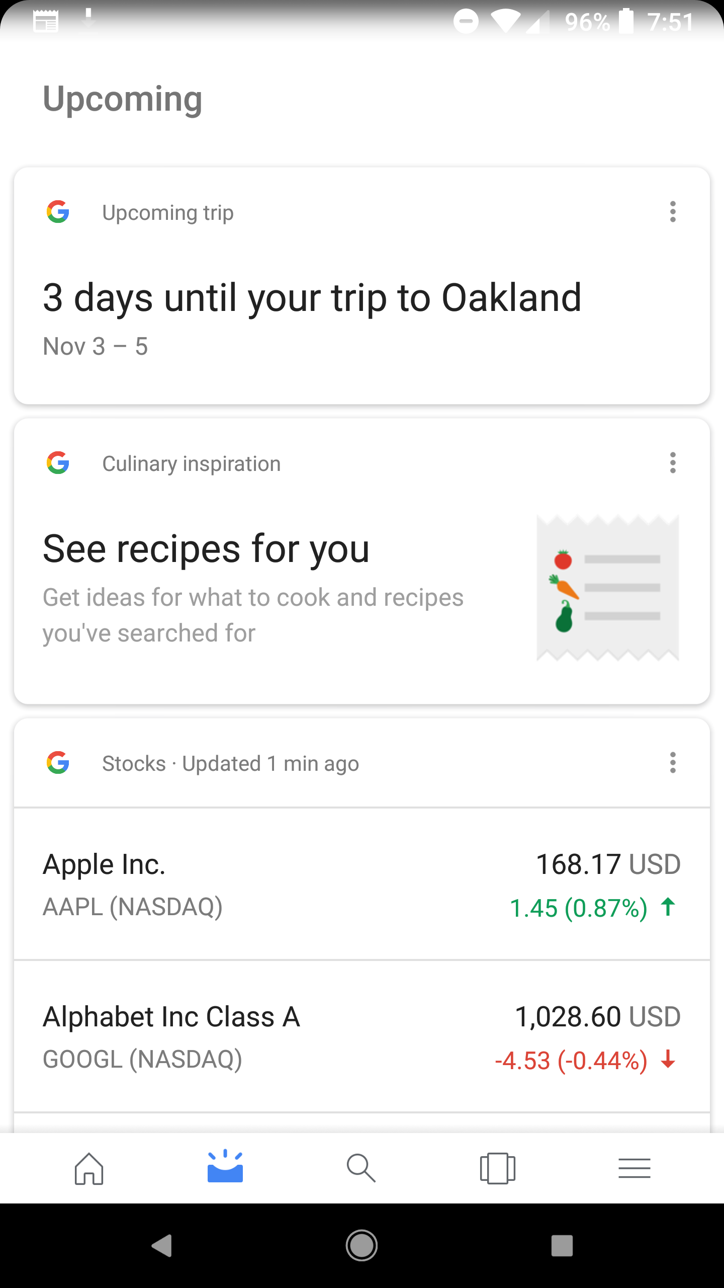 Google is testing a 5-tab design for the Google app