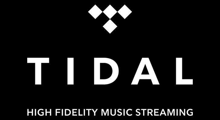 Um logotipo de maré com texto lendo Streaming de música de alta fidelidade